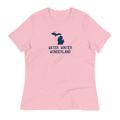 'Winter Water Wonderland' Michigan T-Shirt | Women's Relaxed Fit