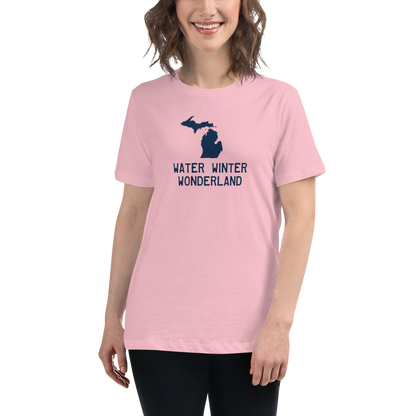 'Winter Water Wonderland' Michigan T-Shirt | Women's Relaxed Fit