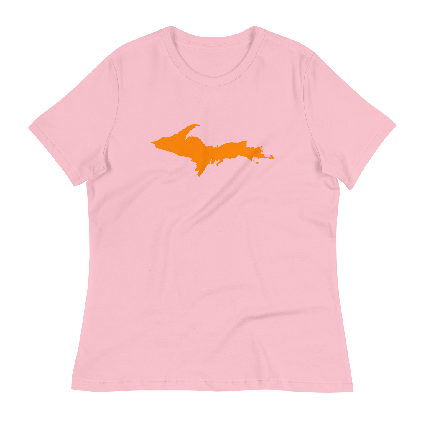 Michigan Upper Peninsula T-Shirts (w/ Orange UP Outline) | Women's Relaxed Fit