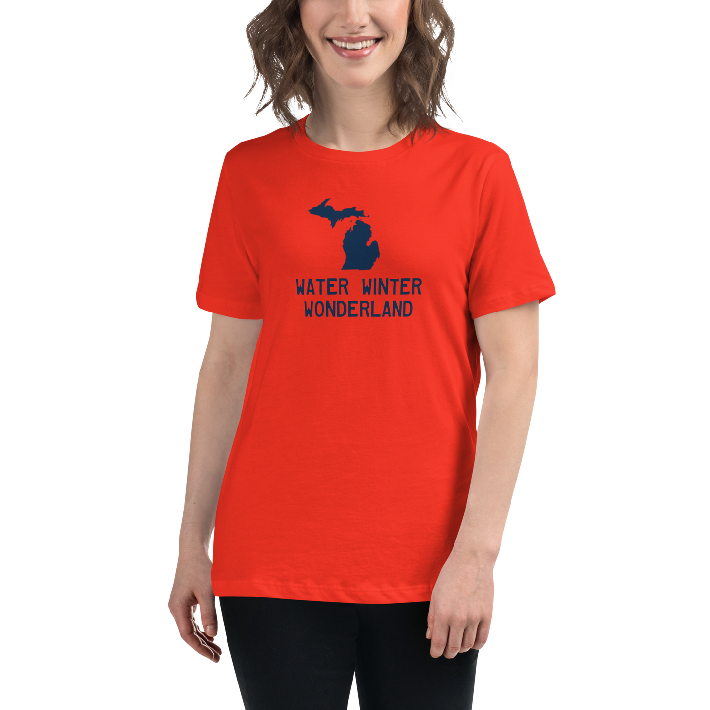 'Winter Water Wonderland' Michigan T-Shirt | Women's Relaxed Fit