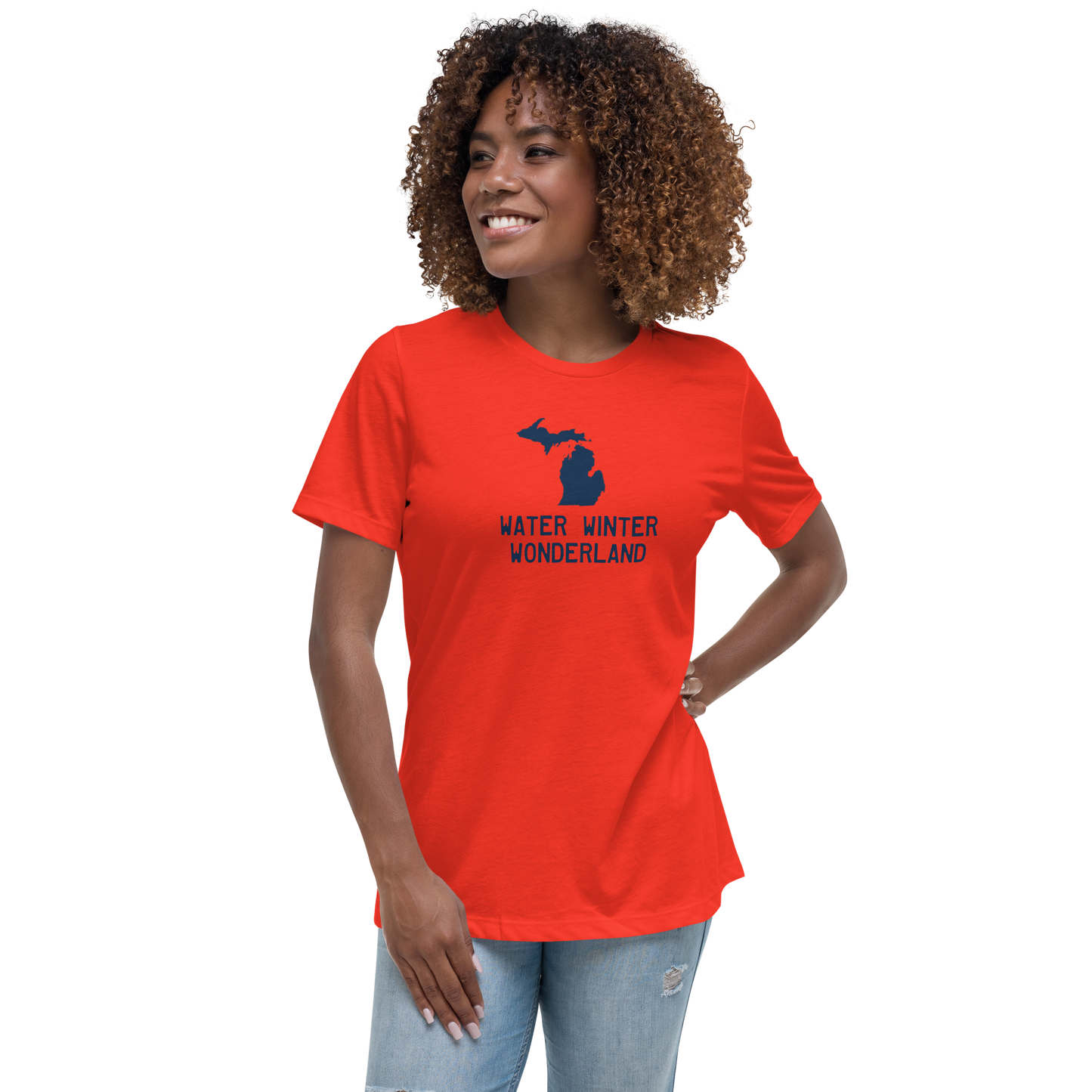 'Winter Water Wonderland' Michigan T-Shirt | Women's Relaxed Fit