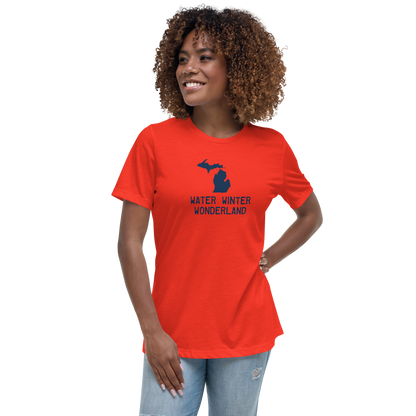 'Winter Water Wonderland' Michigan T-Shirt | Women's Relaxed Fit