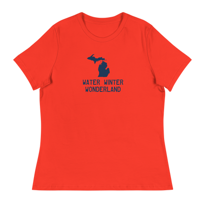 'Winter Water Wonderland' Michigan T-Shirt | Women's Relaxed Fit