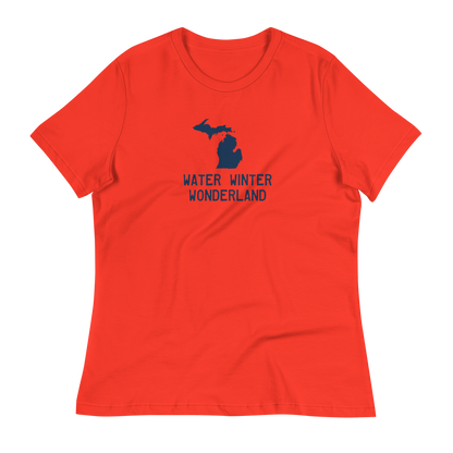 'Winter Water Wonderland' Michigan T-Shirt | Women's Relaxed Fit