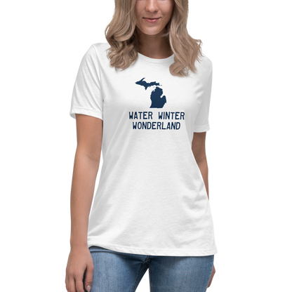 'Winter Water Wonderland' Michigan T-Shirt | Women's Relaxed Fit