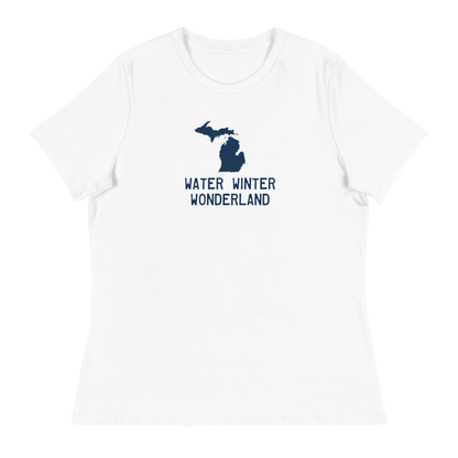 'Winter Water Wonderland' Michigan T-Shirt | Women's Relaxed Fit