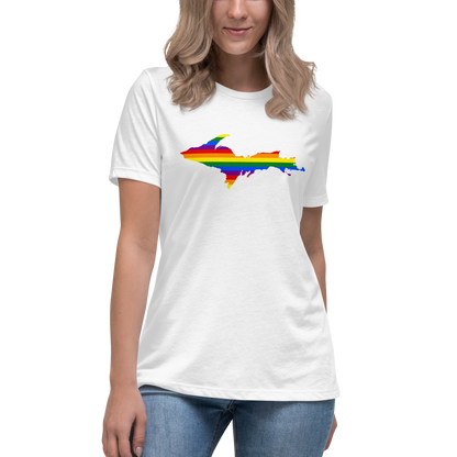 Michigan Upper Peninsula T-Shirt (w/ UP Pride Outline) | Women's Relaxed Fit