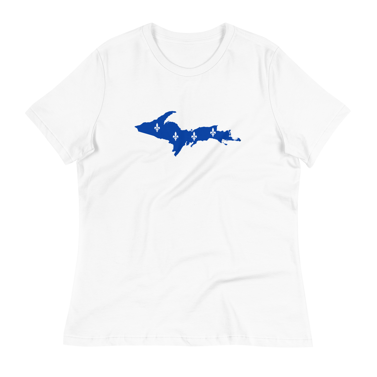 Michigan Upper Peninsula T-Shirt (w/ UP Quebec Flag Outline) | Women's Relaxed Fit