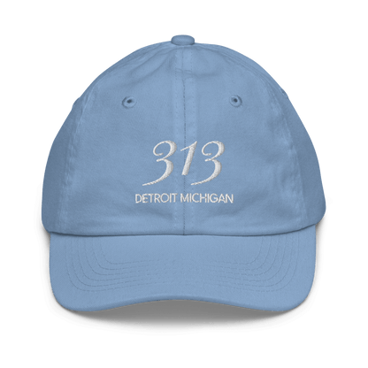 '313 Detroit Michigan' Youth Baseball Cap - Circumspice Michigan