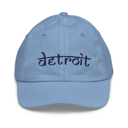 'Detroit' Youth Baseball Cap (South Asian-Style Font) - Circumspice Michigan