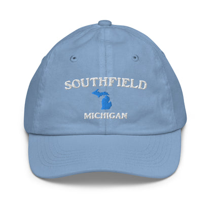 'Southfield Michigan' Youth Baseball Cap (w/ Michigan Outline)