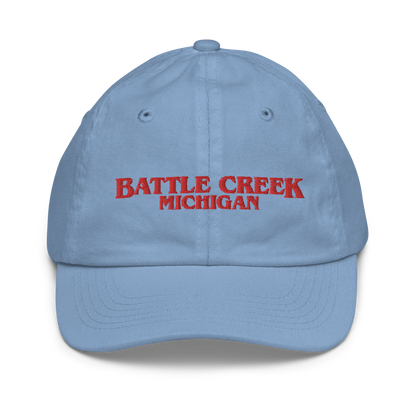 'Battle Creek Michigan' Youth Baseball Cap (1980s Drama Parody)