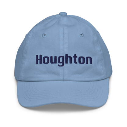 'Houghton' Youth Baseball Cap | White/Navy Embroidery