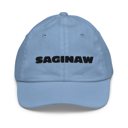 'Saginaw' Youth Baseball Cap | White/Navy Embroidery