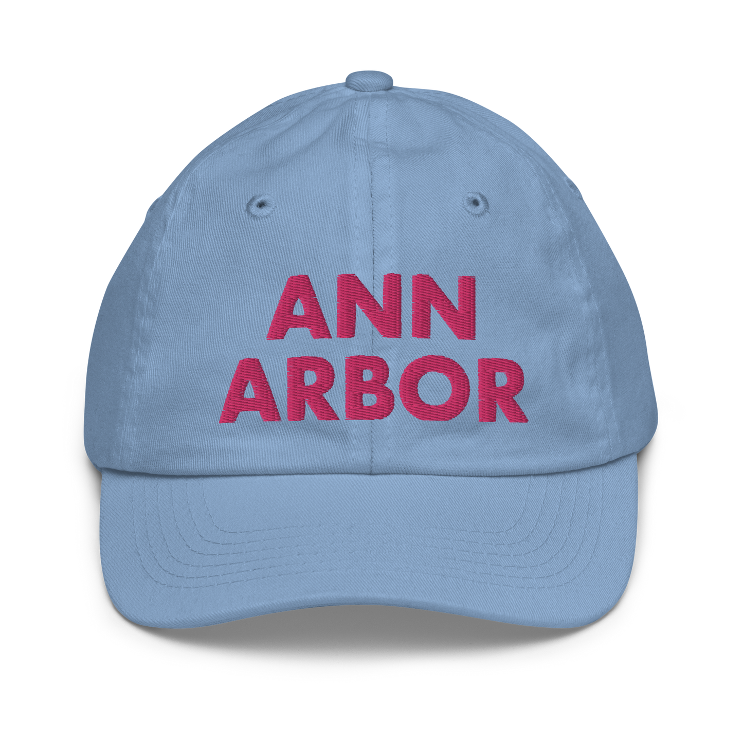 'Ann Arbor' Youth Baseball Cap | Pink Embroidery