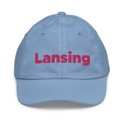 'Lansing' Youth Baseball Cap | Pink Embroidery