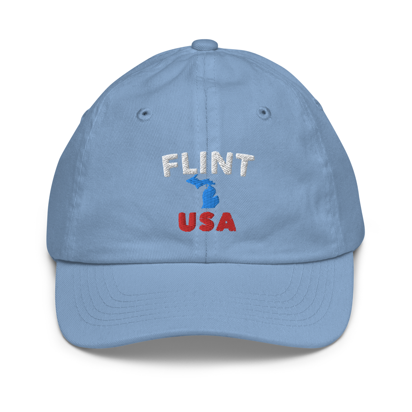 'Flint USA' Youth Baseball Cap (w/ Michigan Outline)