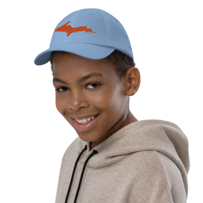 Michigan Upper Peninsula Youth Baseball Cap (w/ Orange UP Outline)