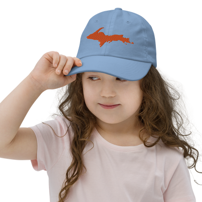 Michigan Upper Peninsula Youth Baseball Cap (w/ Orange UP Outline)