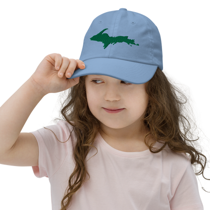 Michigan Upper Peninsula Youth Baseball Cap (w/ Green UP Outline)