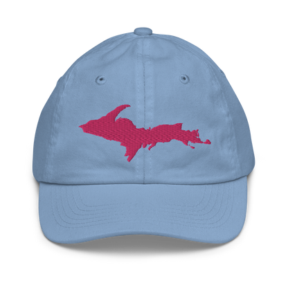 Michigan Youth Baseball Cap (w/ Pink UP Outline)