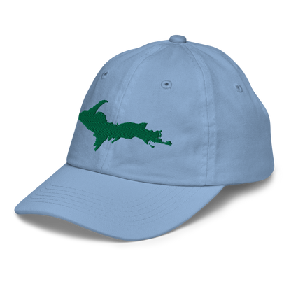 Michigan Upper Peninsula Youth Baseball Cap (w/ Green UP Outline)