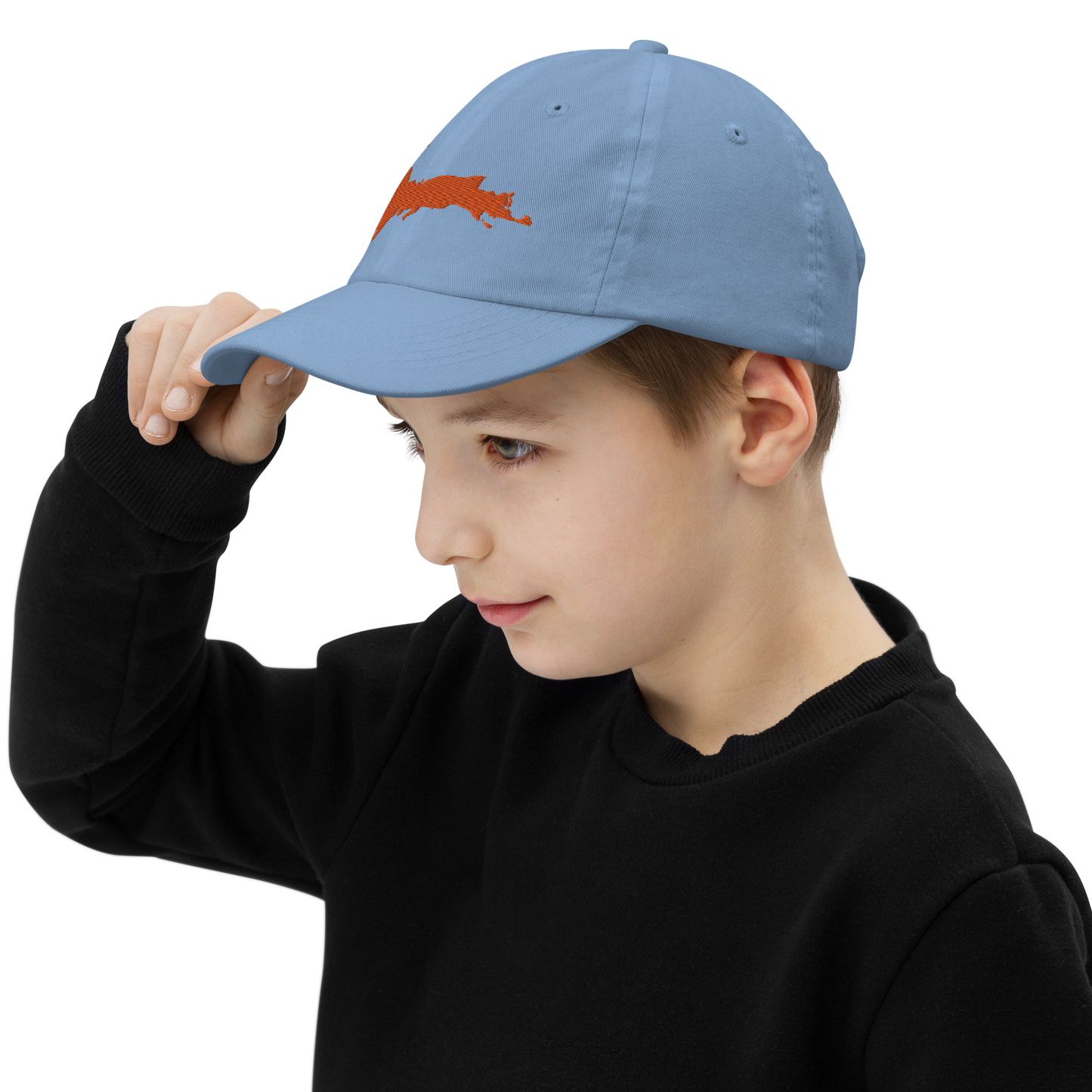 Michigan Upper Peninsula Youth Baseball Cap (w/ Orange UP Outline)