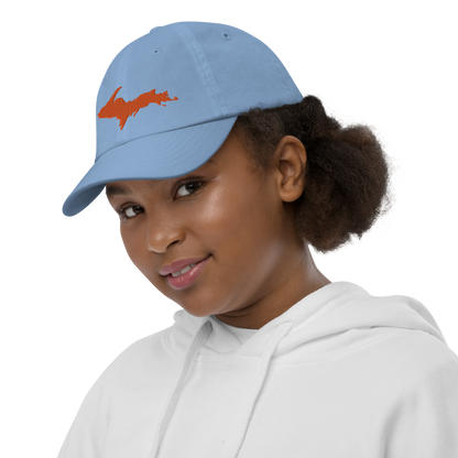 Michigan Upper Peninsula Youth Baseball Cap (w/ Orange UP Outline)