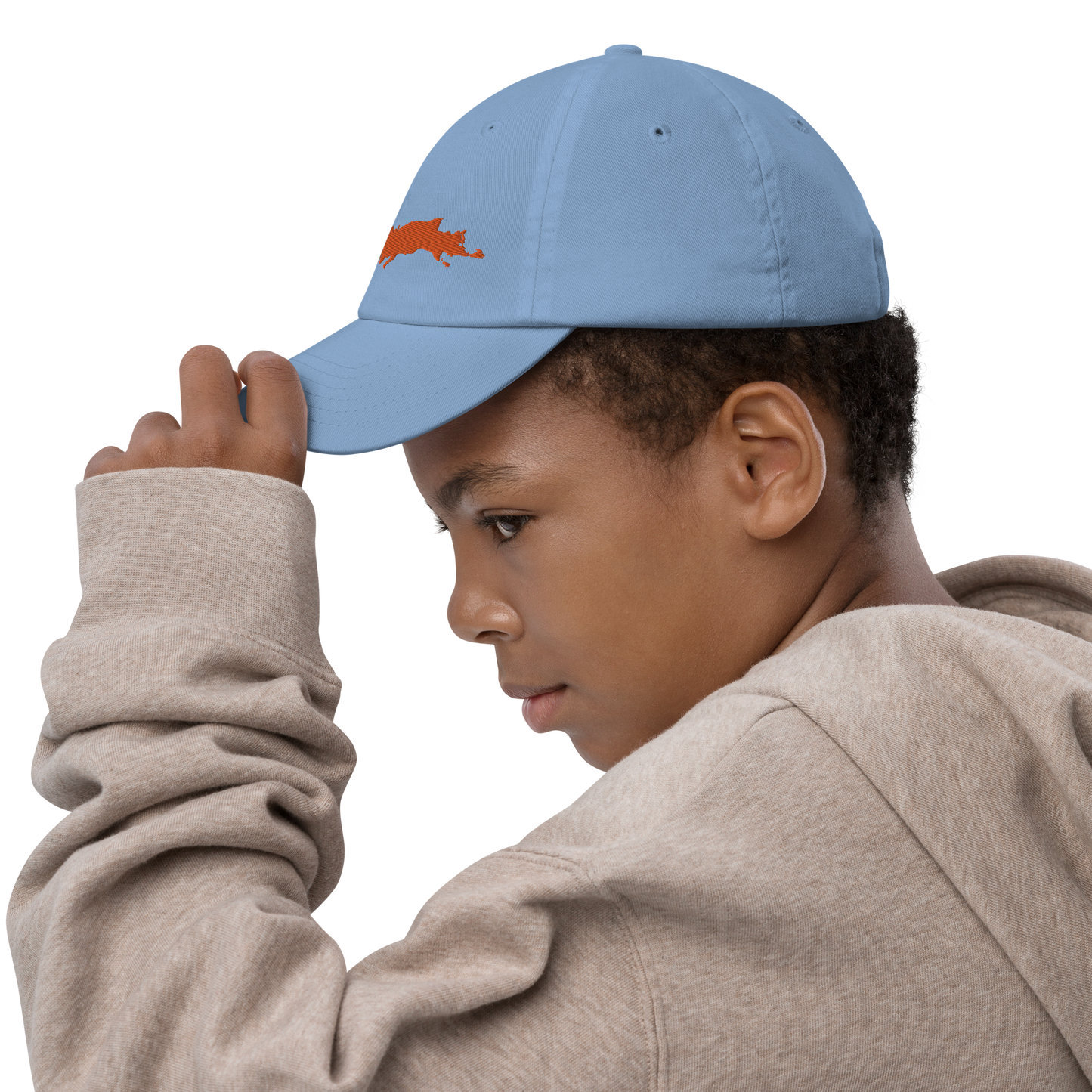 Michigan Upper Peninsula Youth Baseball Cap (w/ Orange UP Outline)