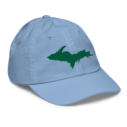 Michigan Upper Peninsula Youth Baseball Cap (w/ Green UP Outline)