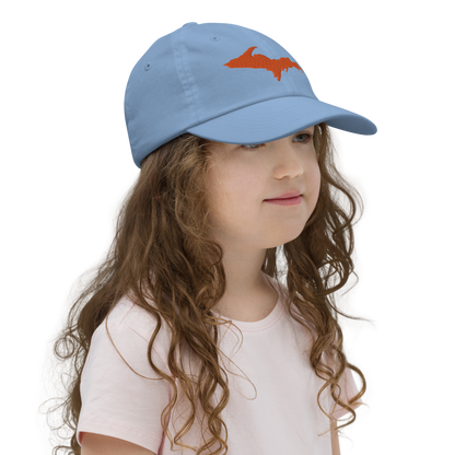 Michigan Upper Peninsula Youth Baseball Cap (w/ Orange UP Outline)