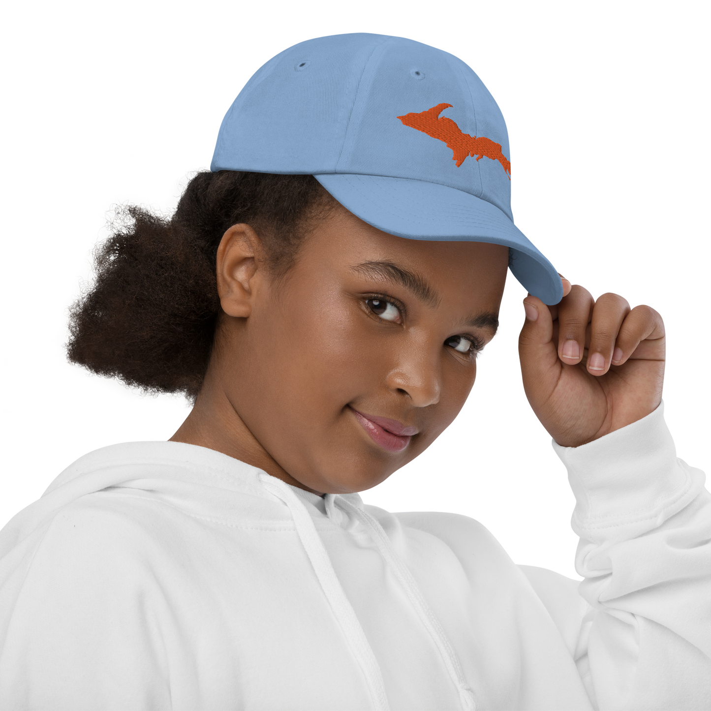 Michigan Upper Peninsula Youth Baseball Cap (w/ Orange UP Outline)