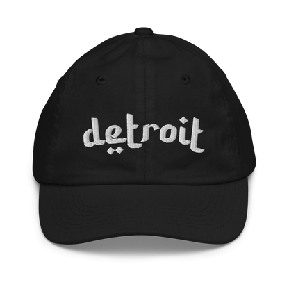 'Detroit' Youth Baseball Cap (Arabic-Style Font) - Circumspice Michigan