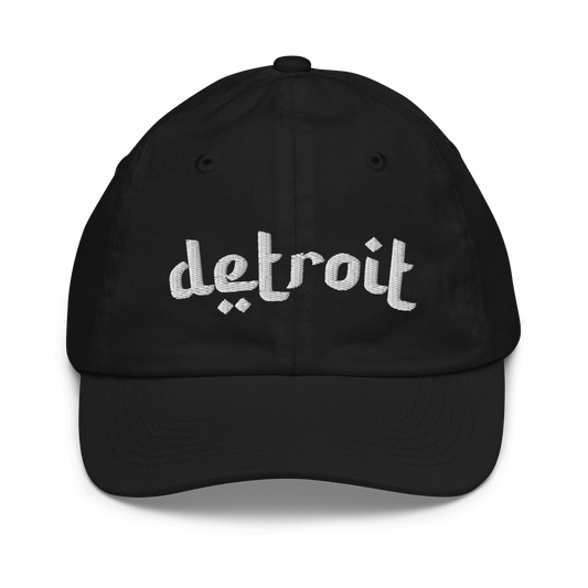 'Detroit' Youth Baseball Cap (Arabic-Style Font) - Circumspice Michigan
