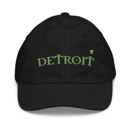 'Detroit' Youth Baseball Cap (Irish Font w/Shamrock) - Circumspice Michigan