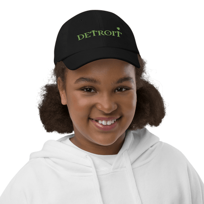 'Detroit' Youth Baseball Cap (Irish Font w/Shamrock) - Circumspice Michigan