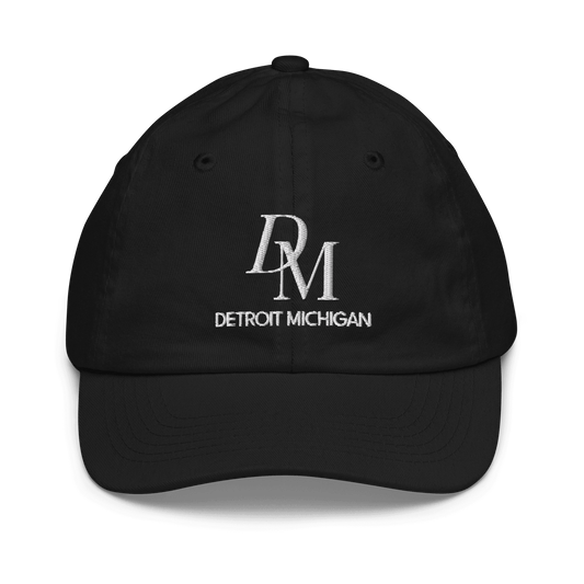 'DM Detroit Michigan' Youth Baseball Cap (Luxury Goods Parody) - Circumspice Michigan