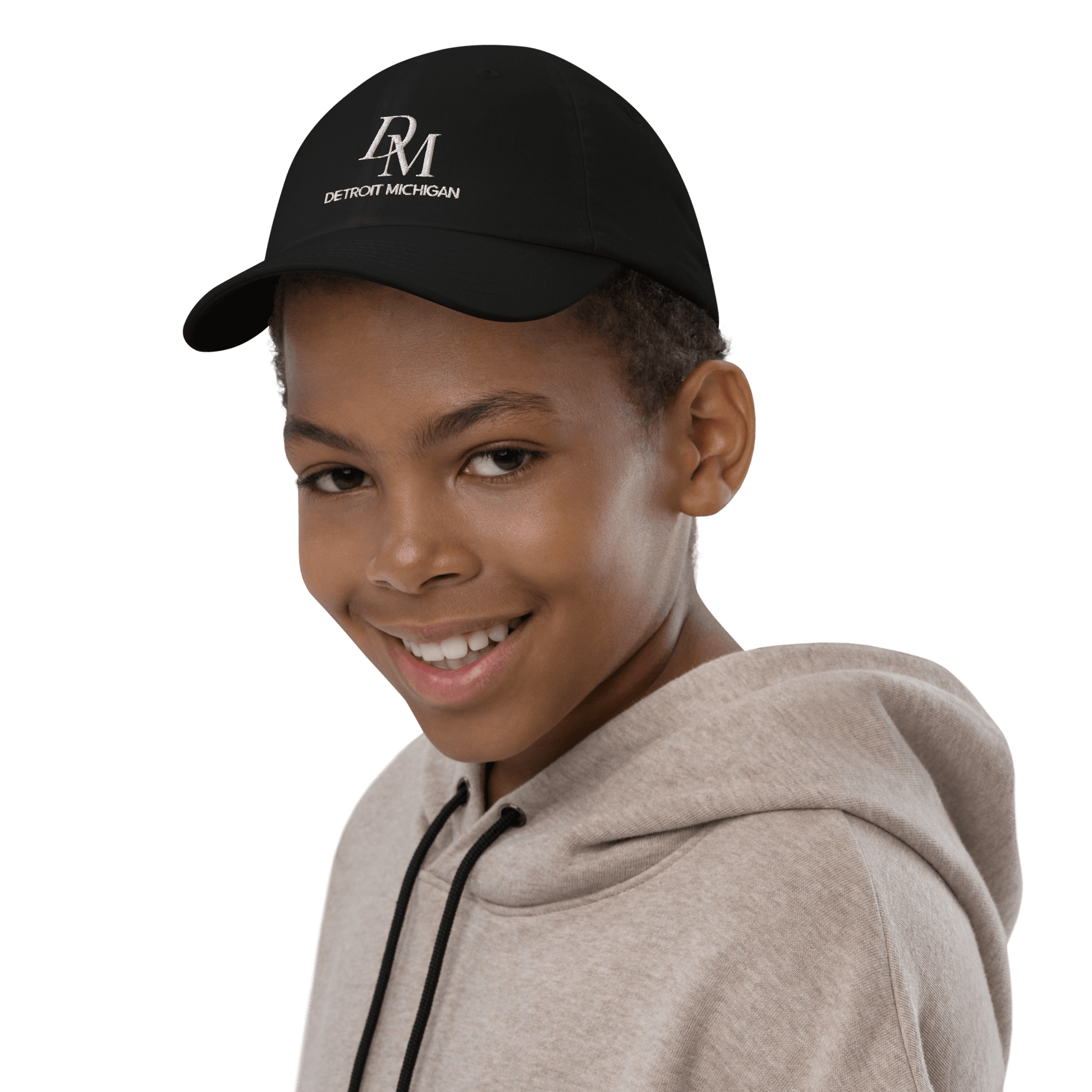 'DM Detroit Michigan' Youth Baseball Cap (Luxury Goods Parody) - Circumspice Michigan