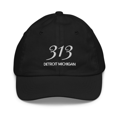 '313 Detroit Michigan' Youth Baseball Cap - Circumspice Michigan