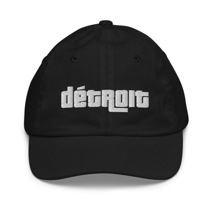 'Détroit' Youth Baseball Cap (1970s Font) - Circumspice Michigan