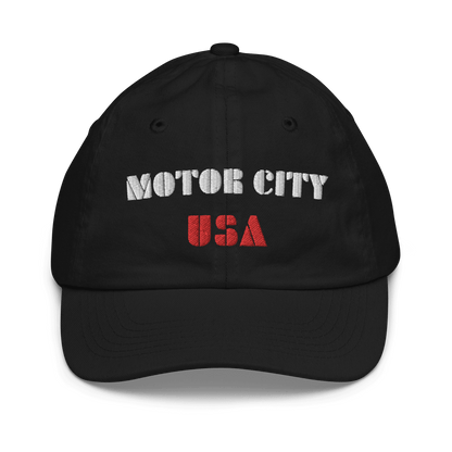 'Motor City USA' Youth Baseball Cap - Circumspice Michigan