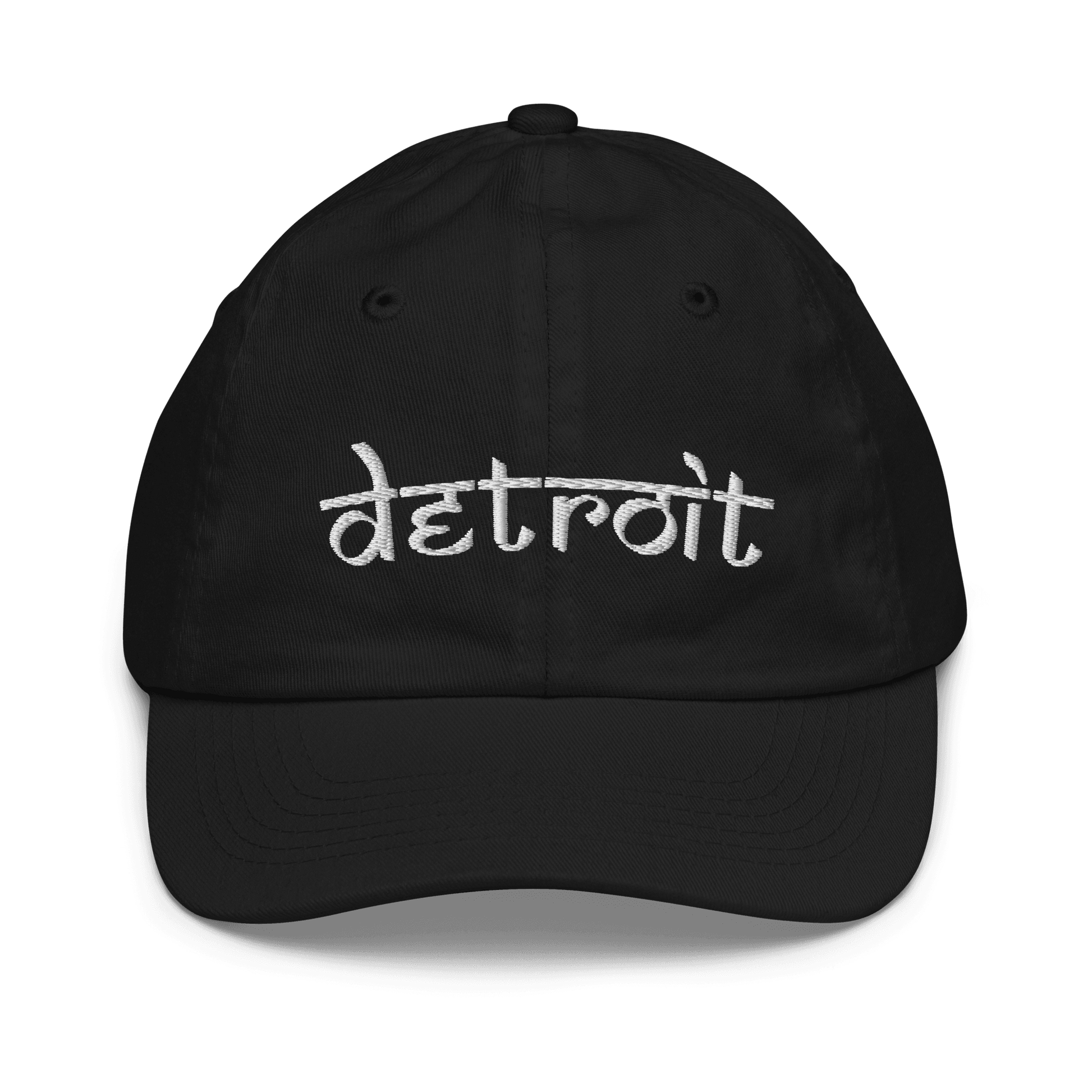 'Detroit' Youth Baseball Cap (South Asian-Style Font) - Circumspice Michigan