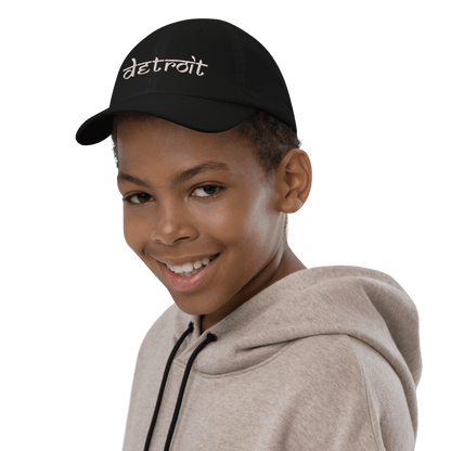 'Detroit' Youth Baseball Cap (South Asian-Style Font) - Circumspice Michigan