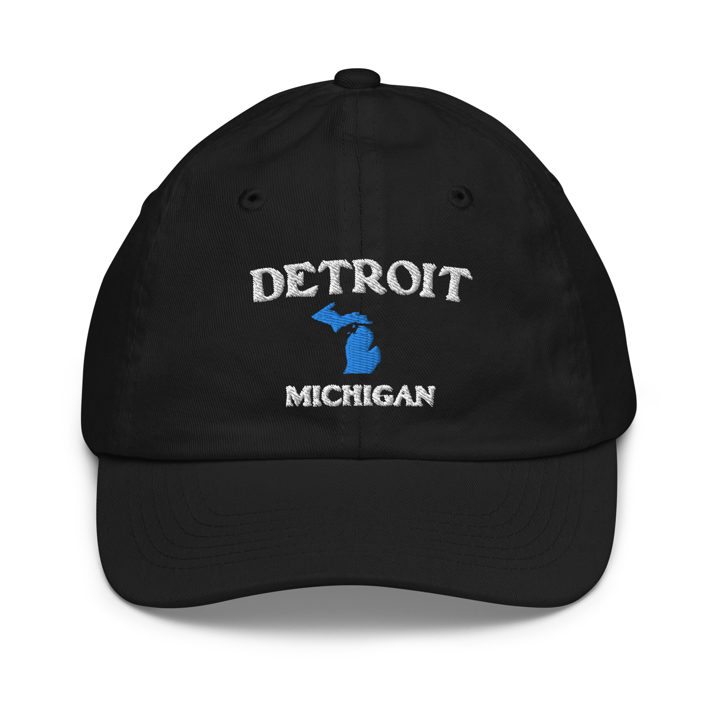 'Detroit Michigan' Youth Baseball Cap (w/ Michigan Outline)