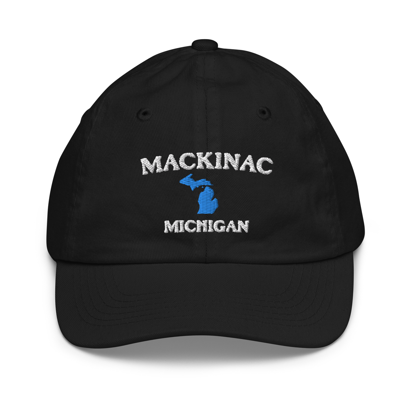 'Mackinac Michigan' Youth Baseball Cap (w/ Michigan Outline)