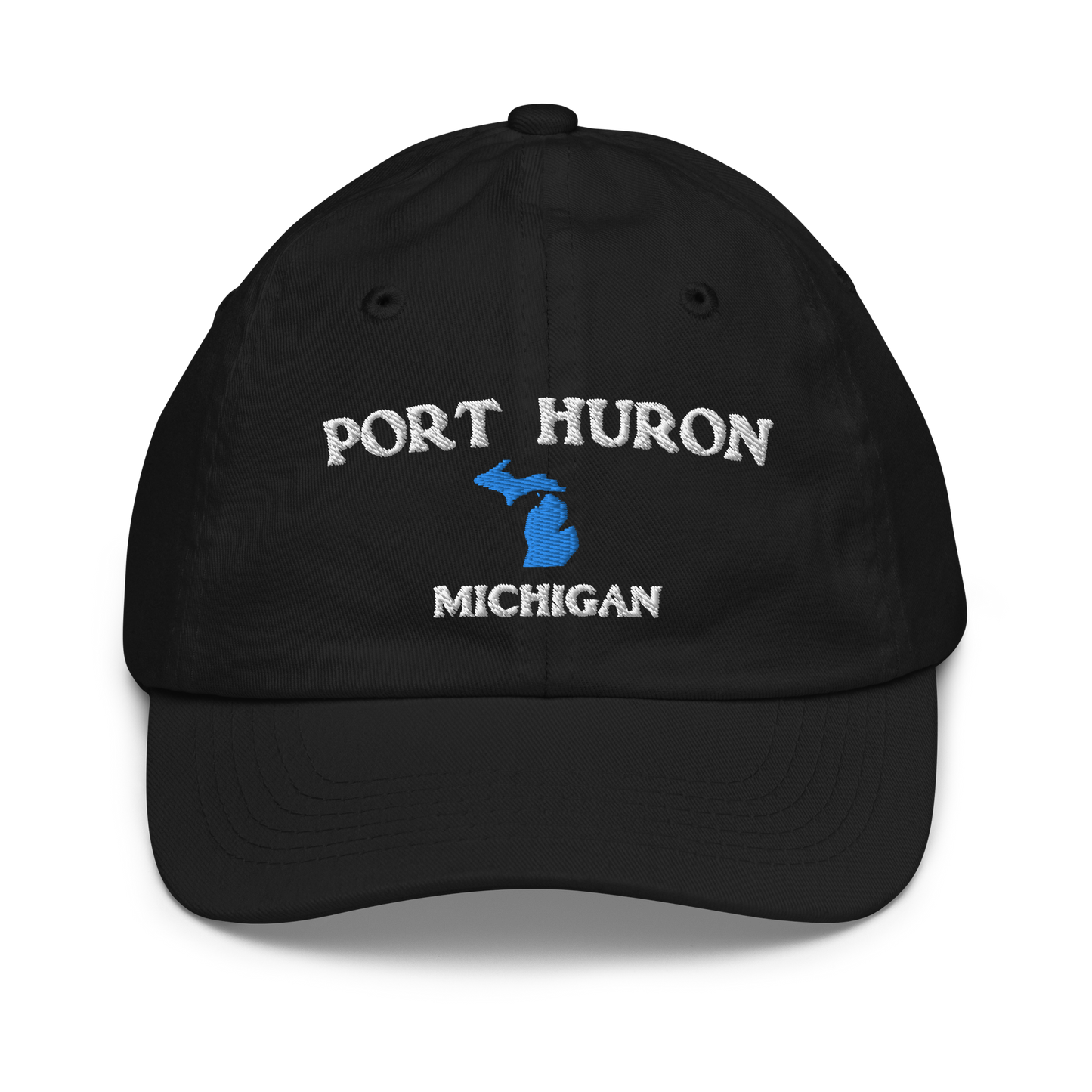 'Port Huron Michigan' Youth Baseball Cap (w/ Michigan Outline)