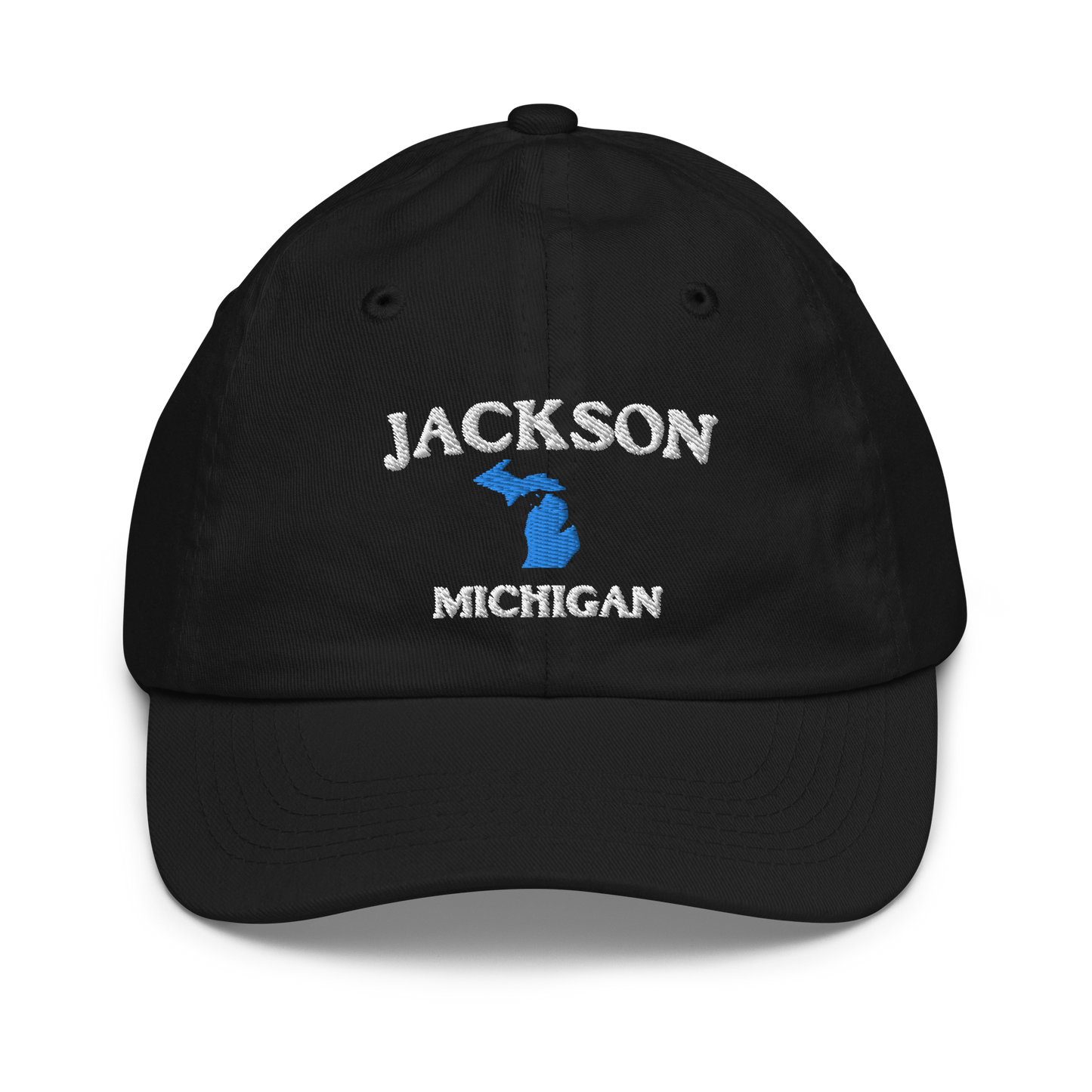 'Jackson Michigan' Youth Baseball Cap (w/ Michigan Outline)