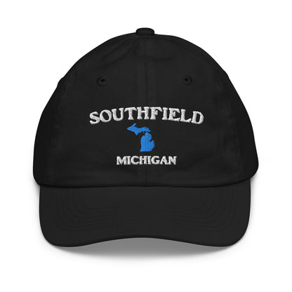 'Southfield Michigan' Youth Baseball Cap (w/ Michigan Outline)