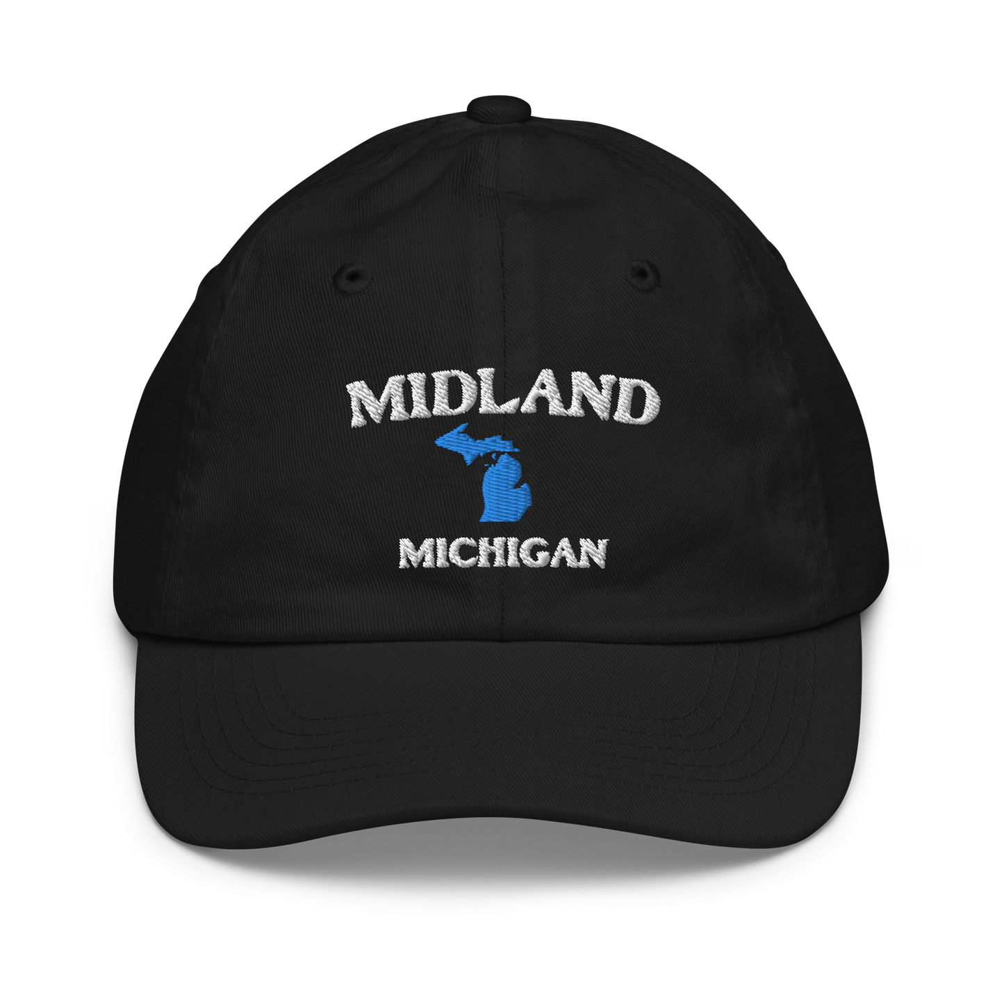 'Midland Michigan' Youth Baseball Cap (w/ Michigan Outline)