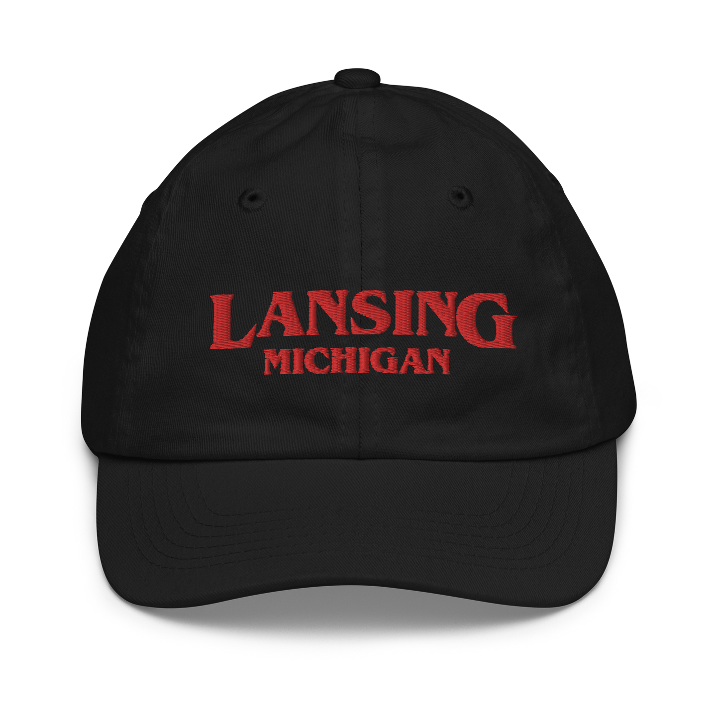 'Lansing Michigan' Youth Baseball Cap (1980s Drama Parody)